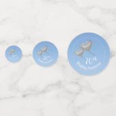 70th Platinum Wedding Anniversary heart ballons Konfetti (Vorderseiten)