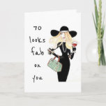 **70th & YOU ARE FABULOUS AS USUAL!** Card Karte<br><div class="desc">WAY TO GO AND SO HAPPY FOR YOU!!! SEND THIS COOL CARD TO **YOUR FRIEND OR SISTER** WHO HAS JUST TURNED **70** AND IT LOOKS "FABULOUS ON HER FOR SURE!" LET HER KNOW!</div>