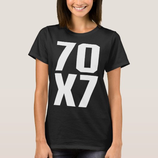 70X7 God s Eternal Forgiveness Christian Matthew 1 T-Shirt (Vorderseite)