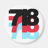 718 Bereichscode Magnet (Vorne)