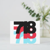 718 Bereichscode Postkarte (Stehend Vorderseite)