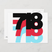 718 Bereichscode Postkarte (Vorne/Hinten)