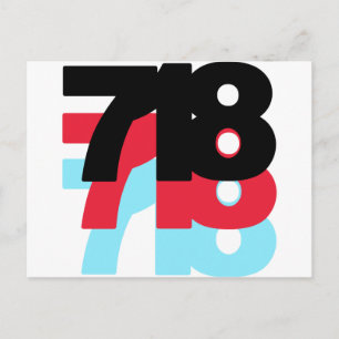 718 Bereichscode Postkarte
