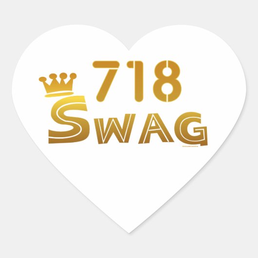 718 New York Swag Herz-Aufkleber (Vorderseite)