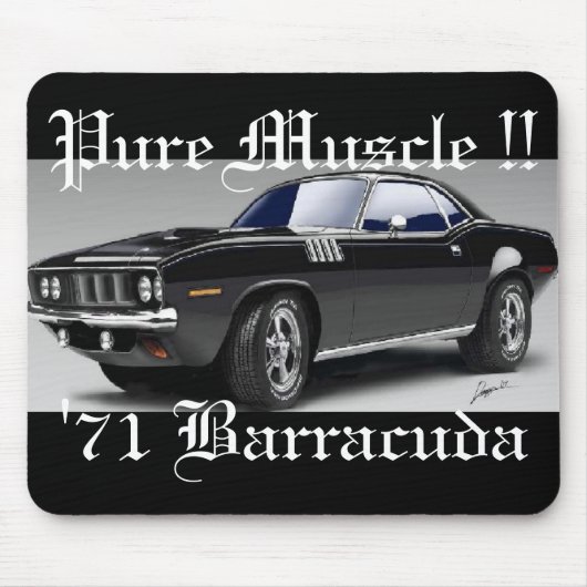 '71 Barracuda-reiner Muskel!! Mousepad (Vorne)