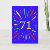 71. Birthday Explosion Card Karte (Vorderseite)
