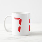 71 einundsiebzig digitale Zahl des Rot-Weckers Kaffeetasse (Links)