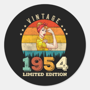 71. Geburtstag 1953 Vintage 71. Geburtstag Frauen Runder Aufkleber