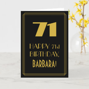 71. Geburtstag ~ Art Deco inspirierter Look "71" & Karte