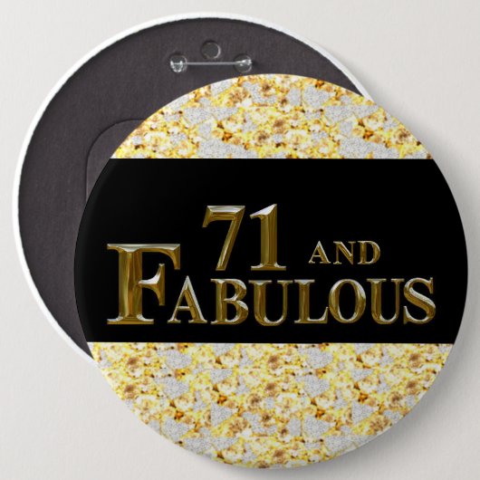 71. Geburtstag Button (Vorne & Hinten)