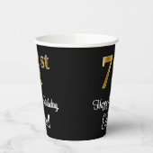 71. Geburtstag - Elegante Luxuriöse Imitate Gold L Pappbecher (Links)