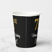 71. Geburtstag - Elegante Luxuriöse Imitate Gold L Pappbecher (Rechts)