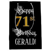 71. Geburtstag ~ Extravagantes Drehbuch; Imitate G Mittlere Geschenktüte (Vorderseite)