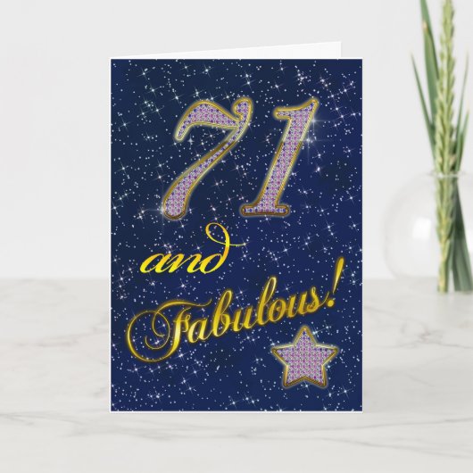 71. Geburtstag für jemanden Fabulous Karte (Vorderseite)