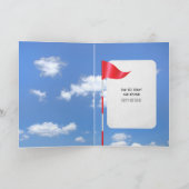 71. Geburtstag, Golfball im Gras Karte (Innenseite)