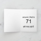 71. Geburtstag Karte (Innenseite)
