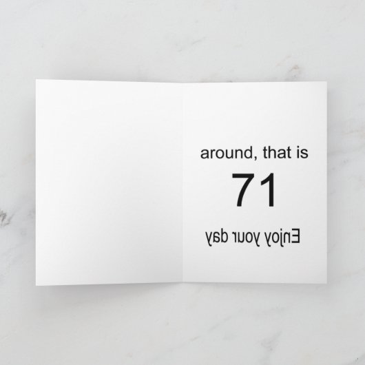 71. Geburtstag Karte (Innenseite)