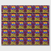 71. Geburtstag: Loving Hearts Pattern, Regenbogen Geschenkpapier (Flach)