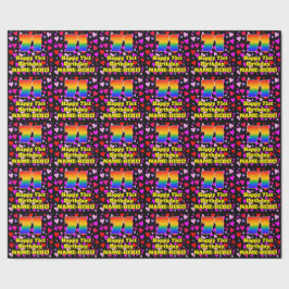 71. Geburtstag: Loving Hearts Pattern, Regenbogen Geschenkpapier