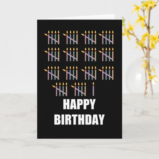 71. Geburtstag mit Kerzen Karte (Gelbe Blume)