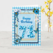 71. Geburtstag mit Scrapbook-Effekt Karte (Gelbe Blume)