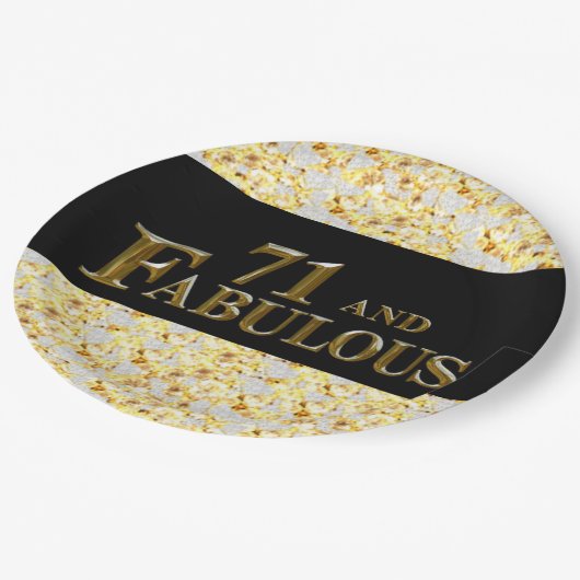 71. Geburtstag Pappteller (Schrägansicht)