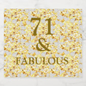 71. Geburtstag Schaumweinetikett (Einzelnes Label)