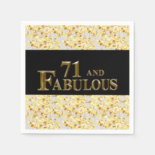 71. Geburtstag Serviette (Vorderseite)