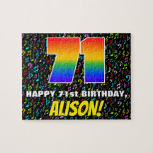 71. Geburtstag — Spaß, farbenfrohe Musiksymbole & 