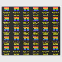 71. Geburtstag: Spaß, farbenfroher Regenbogen Insp