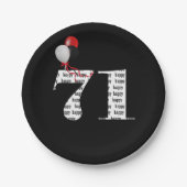 71. Geburtstagsballons Pappteller (Vorderseite)