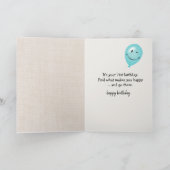 71. Geburtstagsballons und Tabby Cat Karte (Innenseite)