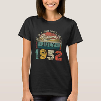 71. Geburtstagsdekorationen Juli 1952 Männer Fraue T-Shirt