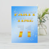 71. Geburtstagsfeier mit viel Bier Einladung (Stehend Vorderseite)