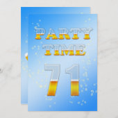 71. Geburtstagsfeier mit viel Bier Einladung (Vorne/Hinten)