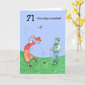 71. Geburtstagskarte für einen Golfer Karte (Gelbe Blume)