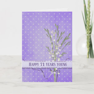 71. Geburtstagslilie des Tales Bouquet Karte