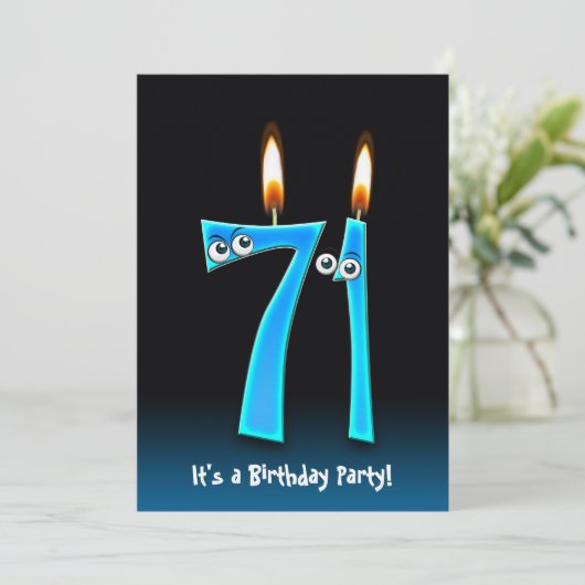 71. Geburtstagsparty Einladung (Stehend Vorderseite)