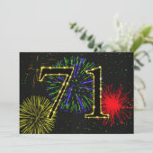 71. Geburtstagsparty Einladung (Stehend Vorderseite)