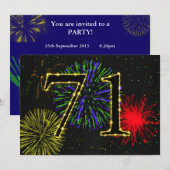 71. Geburtstagsparty Einladung (Vorne/Hinten)