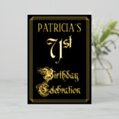 71. Geburtstagsparty - Extravagantes Drehbuch und Folieneinladung (Stehend vorne)