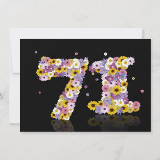 71. Geburtstagsparty mit Blumenbriefen Einladung