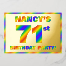 71. Geburtstagsparty — Spaß, Regenbogenspektrum "7