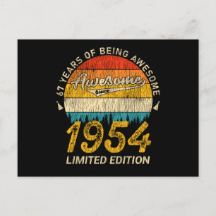 71 Jahre alt 1954 Retro Awesome 71. Geburtstagsges Postkarte