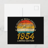 71 Jahre alt 1954 Retro Phantastisch 71. Geburtsta Postkarte (Vorne/Hinten)