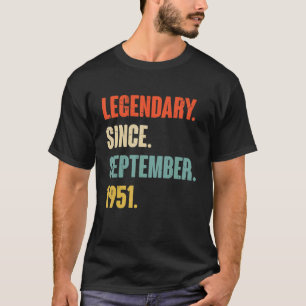 71 Jahre alt 71. Geburtstag Legendär seit Septembe T-Shirt