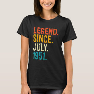 71 Jahre alt 71. Geburtstag seit Juli 1951 T-Shirt