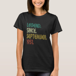 71 Jahre alt 71. Geburtstagsfeier seit September T-Shirt