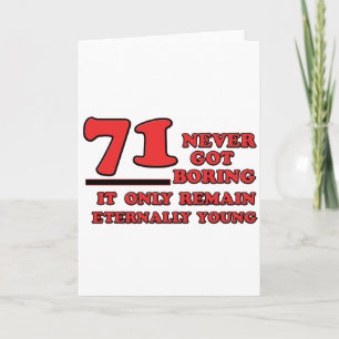 71 Jahre Alte Geburtstagsdesigns Karte