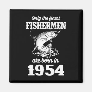 71 Jahre alter Fischfang Fischer 1954 71. Fischfan Magnet